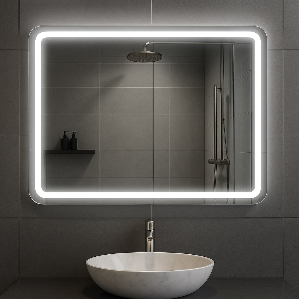Прямокутне дзеркало з LED підсвіткою LumoEdge Comfort LX 800x1000